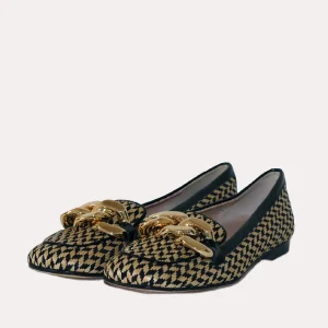 Scarpe Online Donna | Mocassino Beige-nero Status. Calzature per ogni occasione. | Lecceshoes Shop Online