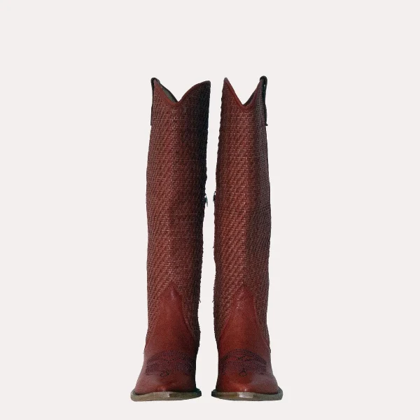 Stivale terracotta Curiositè | Camperos originari del Messico, presentano ricami elaborati sulla tomaia. | Lecceshoes shop online