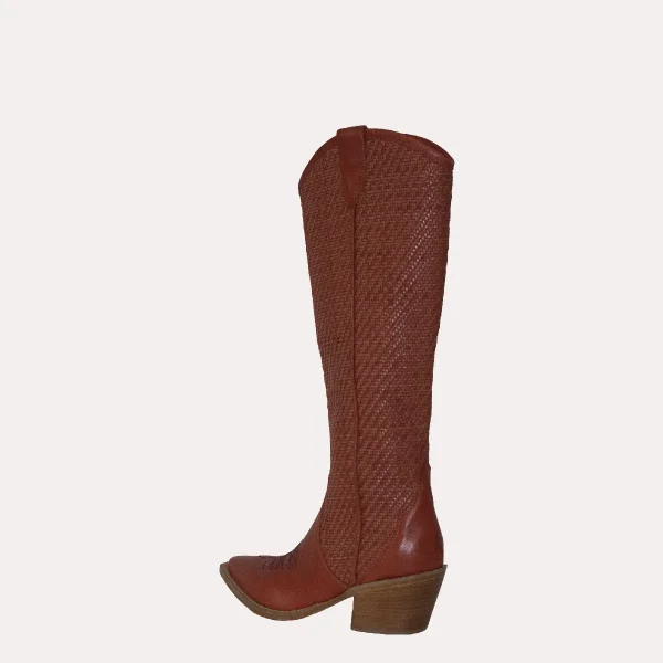 Stivale terracotta Curiositè | Camperos originari del Messico, presentano ricami elaborati sulla tomaia. | Lecceshoes shop online