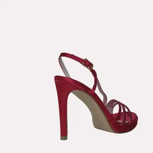 Sandalo strass rosso Setterose | lecceshoes shop online
