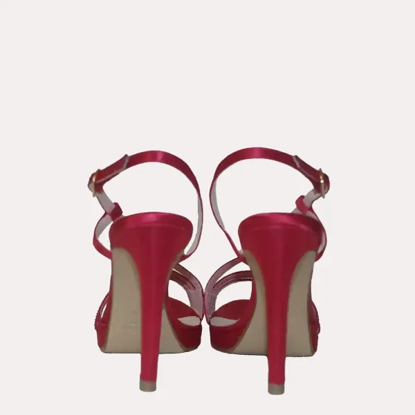 Sandalo strass rosso Setterose | lecceshoes shop online