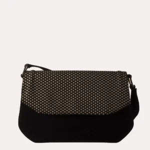 Outlet borse Online | Pochette con tracolla in raso nero | Lecceshoes Shop Online