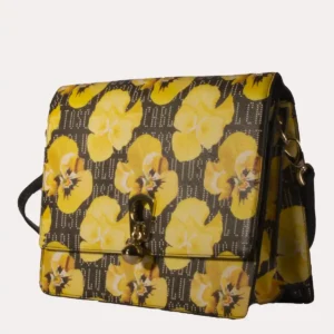 Outlet borse Online | Tracolla gialla stampa fiori | Lecceshoes Shop Online